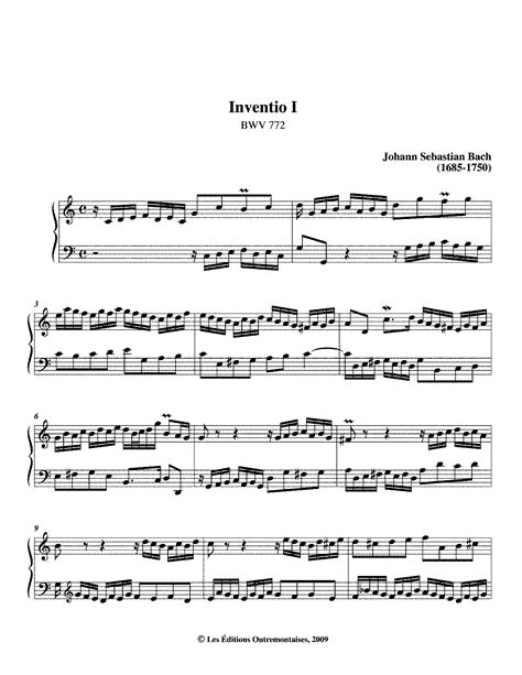 1-15, BWV 772-786; Sinfonias, Nos. . Bach inventions imslp